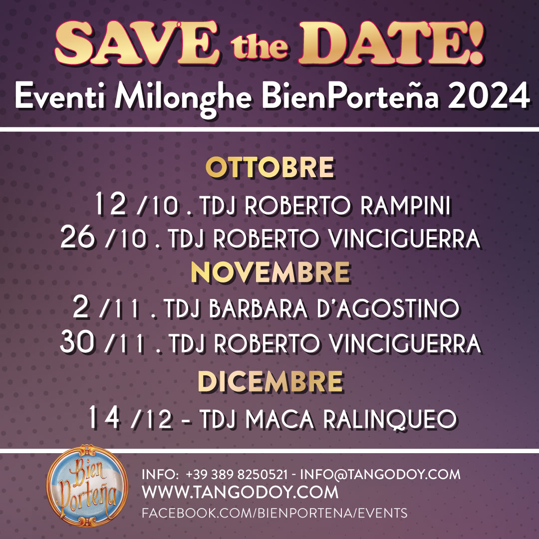 Eventi bien portena genova- ottobre novembre dicembre 2024