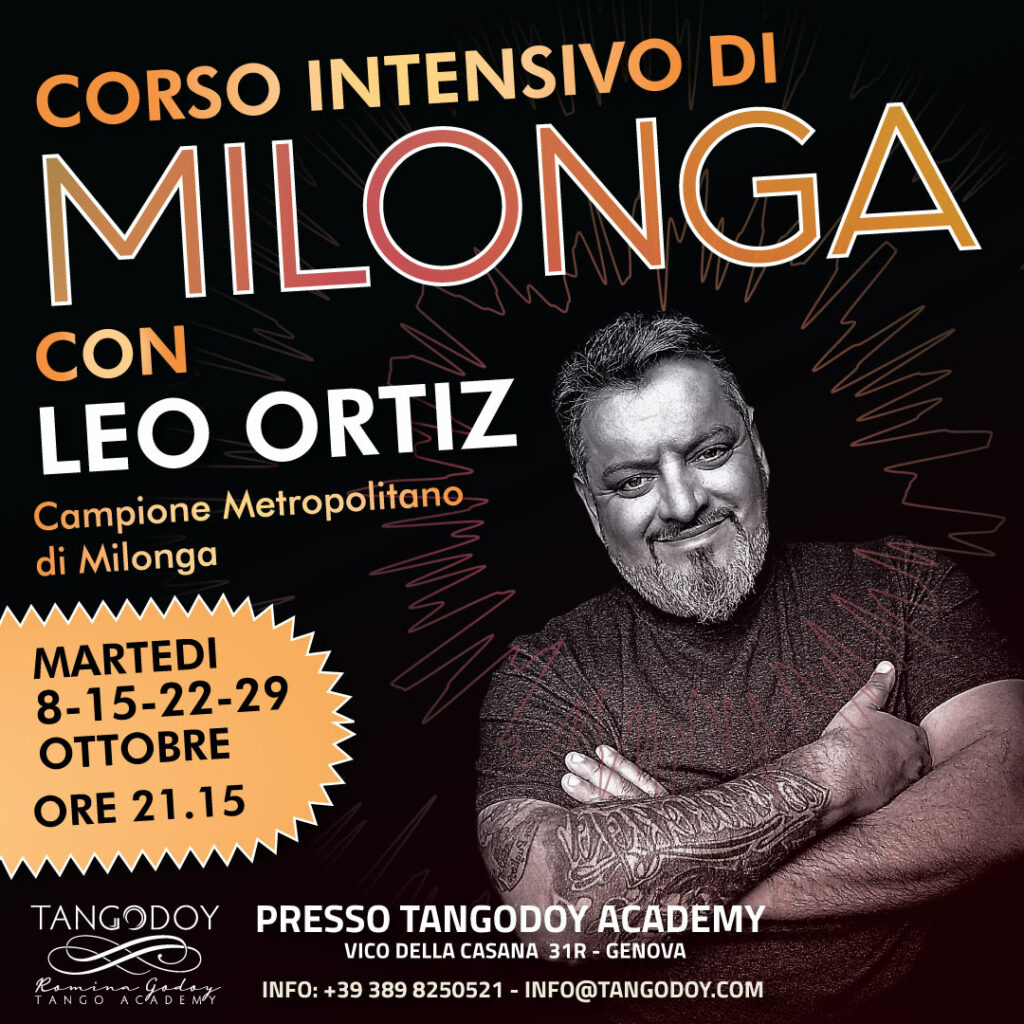 Corso intensivo di Milonga con Leo Ortiz - Tangodoy Genova Tango